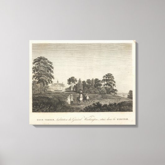 Mount Vernon, de woning van generaal Washington Canvas Afdruk (Voorkant)