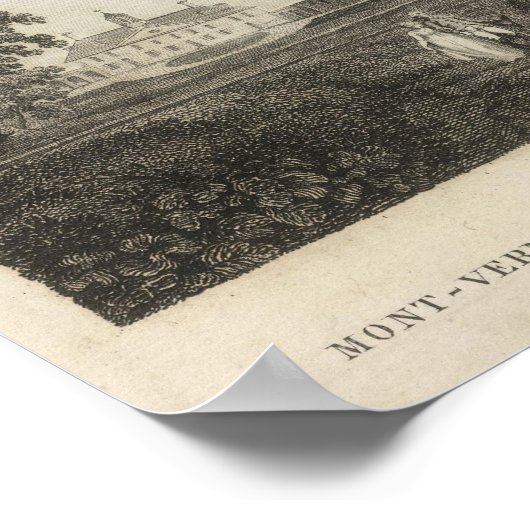 Mount Vernon, de woning van generaal Washington Poster (Hoek)