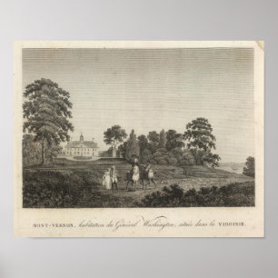Mount Vernon, de woning van generaal Washington Poster