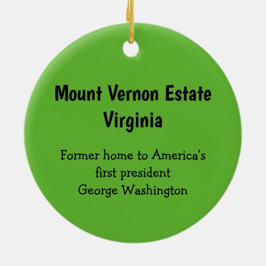 Mount Vernon Estate Ornament (Achterkant)