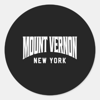 Mount Vernon New York Ronde Sticker