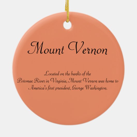 Mount Vernon Ornament (Achterkant)