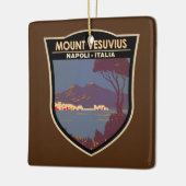 Mount Vesuvius Golf van Napels Badge  Keramisch Ornament (Links)