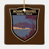 Mount Vesuvius Golf van Napels Badge  Keramisch Ornament (Achterkant)