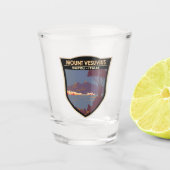 Mount Vesuvius Golf van Napels Badge  Shot Glas (Voorkant)