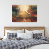 Mount Vesuvius in Eruption, 1817 (m/c op papier) Canvas Afdruk (Insitu (Slaapkamer))