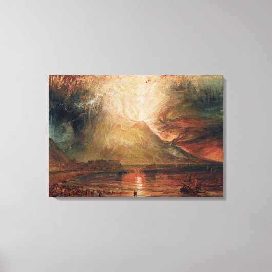 Mount Vesuvius in Eruption, 1817 (m/c op papier) Canvas Afdruk (Voorkant)