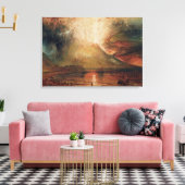 Mount Vesuvius in Eruption, 1817 (m/c op papier) Canvas Afdruk (Insitu (Woonkamer))