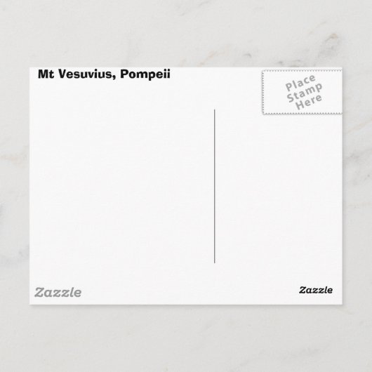 Mount Vesuvius, Pompeii Briefkaart (Achterkant)