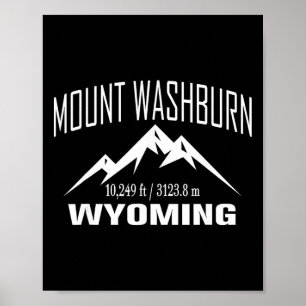 Mount Washburn Wyoming Klimmen Top Club Buiten Poster