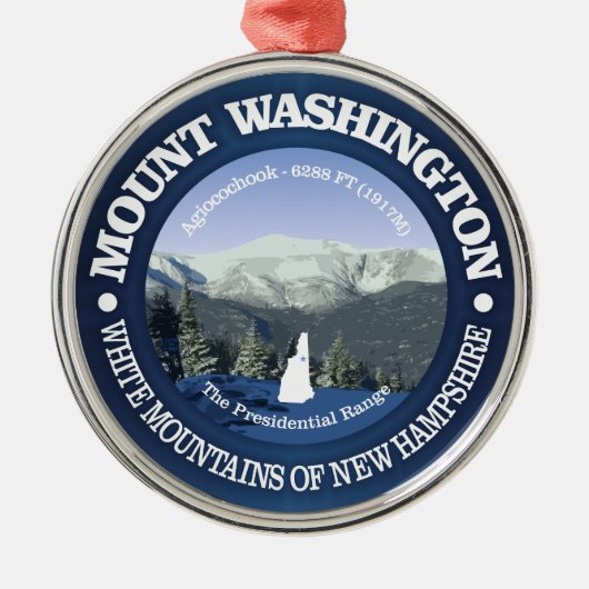 Mount Washington Metalen Ornament (Voorkant)