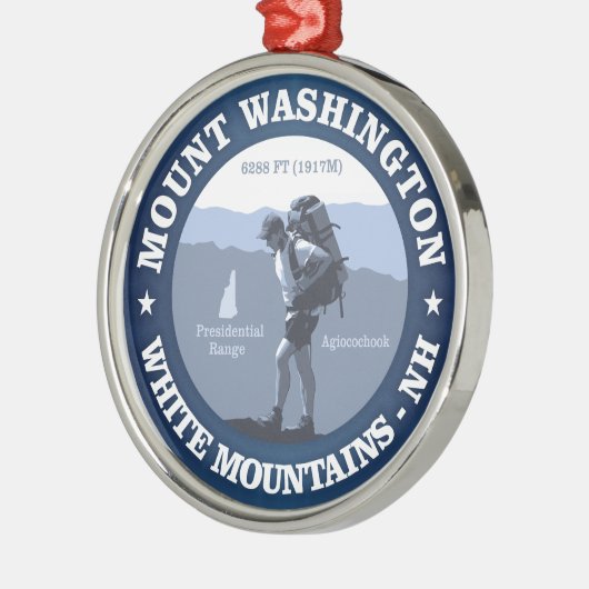 Mount Washington Metalen Ornament (Links)