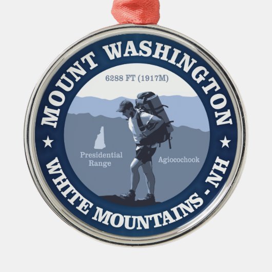 Mount Washington Metalen Ornament (Voorkant)