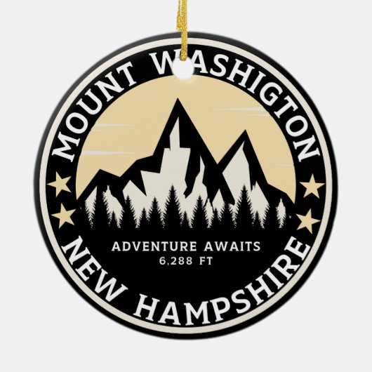 Mount Washington Mountain Landscape Souvenir Keramisch Ornament (Achterkant)