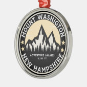 Mount Washington Mountain Landscape Souvenir Metalen Ornament (Links)