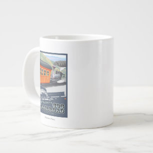 Mount Washington, New Hampshire Cog-spoorweg Grote Koffiekop