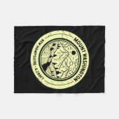 Mount Washington New Hampshire Hiking Skiing Retro Fleece Deken (Voorkant (Horizontaal))