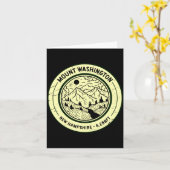 Mount Washington New Hampshire Hiking Skiing Retro Kaart (Gele Bloem)