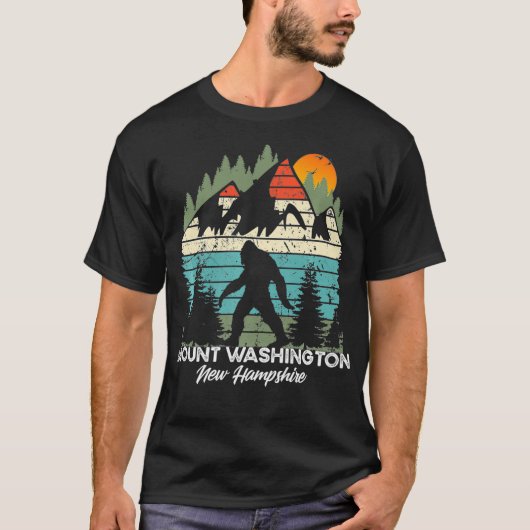 Mount Washington New Hampshire National Park Retro T-shirt (Voorkant)