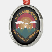 Mount Washington new Hampshire - Retro  Metalen Ornament (Links)