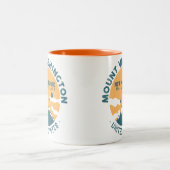 Mount Washington New Hampshire - Retro  Tweekleurige Koffiemok (Center)