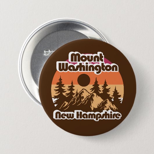 Mount Washington New Hampshire Ronde Button 7,6 Cm (Voorkant /achterkant)