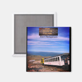 Mount Washington New Hampshire Square Magnet (Voorkant / Achterkant)