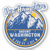 Mount Washington New Hampshire Sticker (Voorkant)