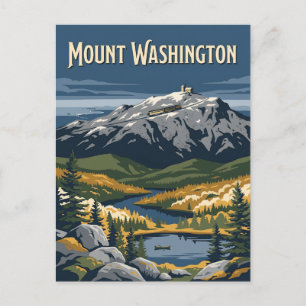 Mount Washington New Hampshire Vintage Poster Briefkaart