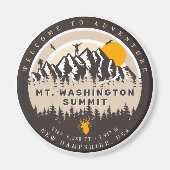 Mount Washington New Hampshire Wandelcamping Magneet (Voorkant)