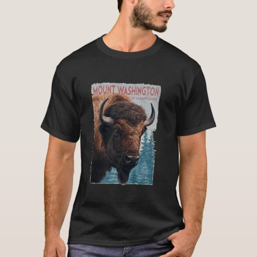 Mount Washington New Hampshire Wandelen Buiten Vin T-shirt (Voorkant)