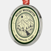 Mount Washington New Hampshire Wandelen Skiën Retr Metalen Ornament (Links)