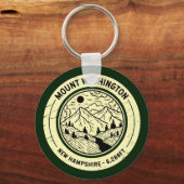 Mount Washington New Hampshire Wandelen Skiën Retr Sleutelhanger (Achterkant)