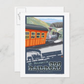 Mount Washington, New HampshireCog Railroad Briefkaart (Voorkant / Achterkant)