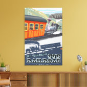 Mount Washington, New HampshireCog Railroad Canvas Afdruk (Insitu (Woonkamer))