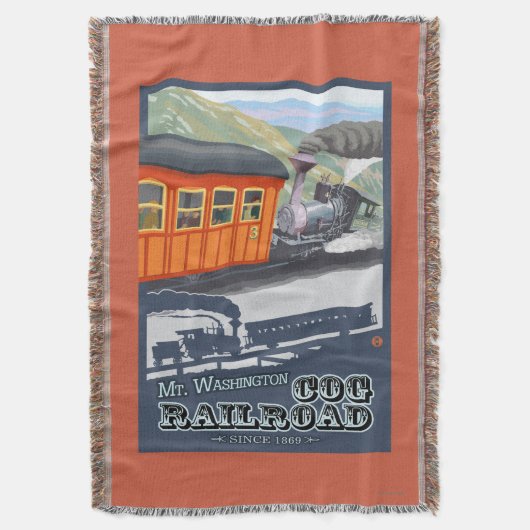 Mount Washington, New HampshireCog Railroad Deken (Voorkant Verticaal)