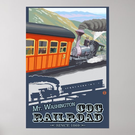 Mount Washington, New HampshireCog Railroad Poster (Voorkant)