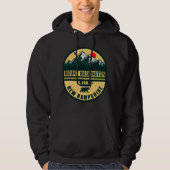 Mount Washington NH Retro Sunset Souvenirs 60s Hoodie (Voorkant)