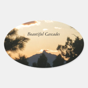 Mount Washington op Sunset Ovale Sticker