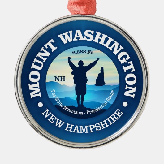 Mount Washington (V) Metalen Ornament (Voorkant)