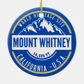 Mount Whitney: A Crown of California’s Sierra Neva Keramisch Ornament (Achterkant)