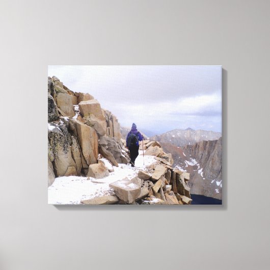 Mount Whitney beklimmen Canvas Afdruk (Voorkant)