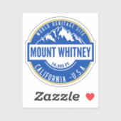 Mount Whitney California Mountain Logo Sticker (Vel)