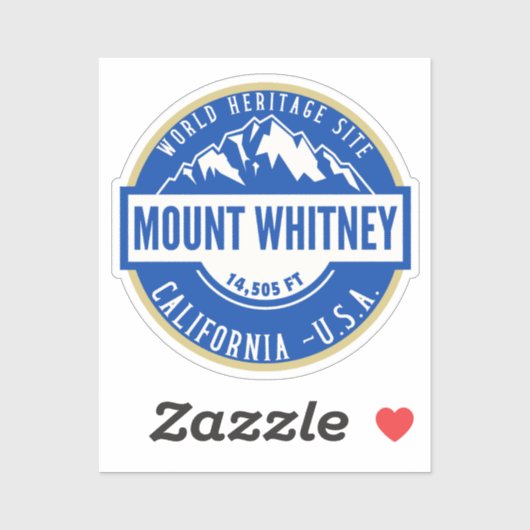Mount Whitney California Mountain Logo Sticker (Vel)