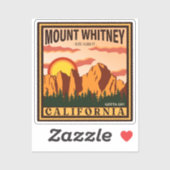 Mount Whitney California Sierra Nevada Vintage Sticker (Vel)