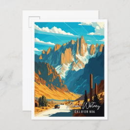 Mount Whitney Californië vintage reizen Briefkaart