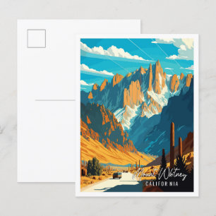 Mount Whitney Californië vintage reizen Briefkaart