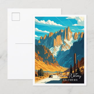 Mount Whitney Californië vintage reizen Briefkaart