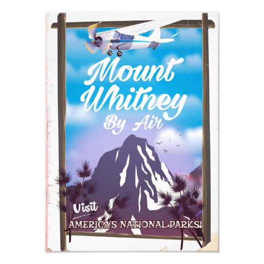 Mount Whitney, Classic California Travel poster (Voorkant)