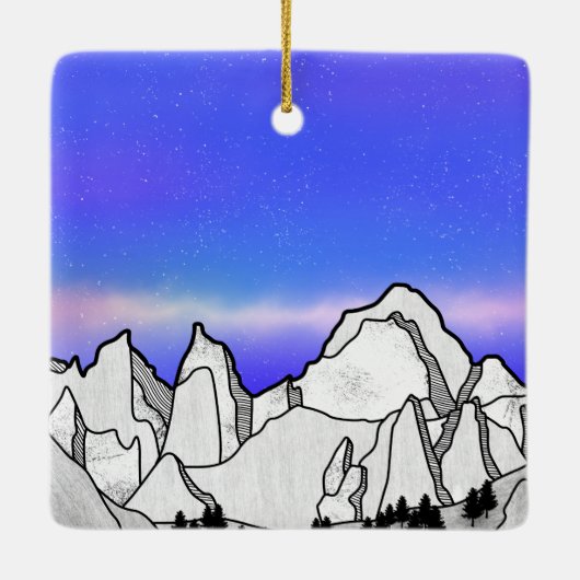 Mount Whitney Keramisch Ornament (Achterkant)